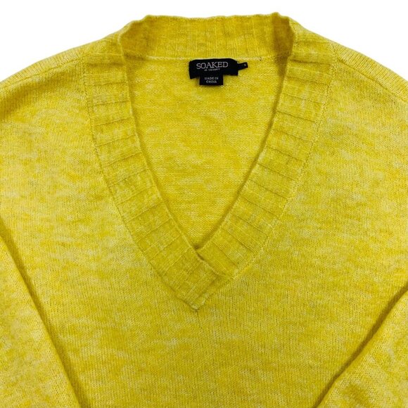 womens  v-neck sweater mustard sweater by soaked in Luxury  size medium - Picture 14 of 15